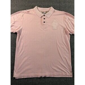 Vintage AZZURE Men’s Sz 3XL Short Sleeve Polo Shirt Embroidered Pink Oasis Death